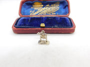 Sterling Silver Saddle on a Rack Charm Pendant Vintage c1970