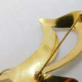 Ivar T. Holth Norwegian Sterling Silver White Enamel Floral Spray Brooch Vintage