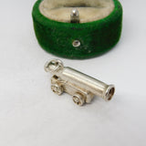 Sterling Silver Traditional Cannon Charm Pendant Vintage c1970