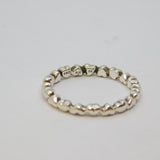 Sterling Silver Joined Hearts Stacking Band Ring Vintage c1970 Size O 1/2