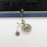 Sterling Silver Pennyfarthing Bicycle Charm Pendant Vintage c1970