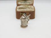 Sterling Silver Beer Tankard Stein Charm Pendant Vintage c1970