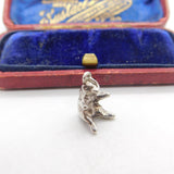 Sterling Silver Little Teddy Bear Charm Pendant Vintage c1970