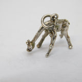 Sterling Silver Giraffe Charm Pendant Vintage c1970
