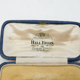 Art Deco Tooled Leather Jewellery Brooch Box 'Hill Bros, Stroud' Antique c1920s