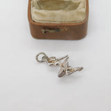 Sterling Silver Dancing Ballerina Charm Pendant Vintage c1970