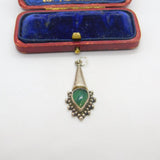 Sterling Silver and Banded Agate Charm Pendant Vintage c1970