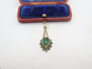 Sterling Silver and Banded Agate Charm Pendant Vintage c1970