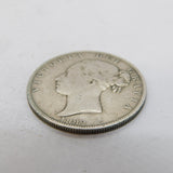 Queen Victoria .925 Silver Half Crown Coin Antique 1882 Fine Condition