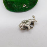 Sterling Silver Leo the Lion Charm Pendant Vintage c1970