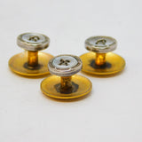 Victorian Boxed Set of Rolled Gold & Pearl Collar Studs Antique c1880s