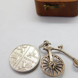 Sterling Silver Nuvo Pennyfarthing Bicycle Charm Pendant Vintage c1970