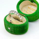 Sterling Silver Spinel Set Half Eternity Band Ring Vintage c1970 Size L