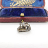 Sterling Silver Railway Train Charm Pendant Vintage c1970
