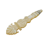 19th Century Carved Mother of Pearl Onate Handle Antique c1840s