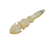 19th Century Carved Mother of Pearl Onate Handle Antique c1840s