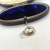 Sterling Silver Jockey's Riding Hat Charm Pendant Vintage c1970