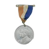 King George V White Metal Westminster Coronation Medal Antique 1911