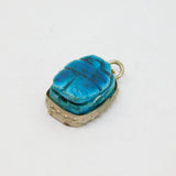 Sterling Silver Egyptian Revival Scarab Souvenir Pendant Antique c1930s