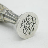 19th Century French .950 Standard Silver Monogram Desk Seal Antique c1860