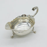 Newcastle George II Sterling Silver Dolphin Handle Sauce Boat Antique 1750