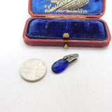 Sterling Silver and Blue Crystal Charm Pendant Vintage c1970