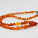 Baltic Amber Mixed Shapes Hand Strung Beaded Necklace Vintage c1990s