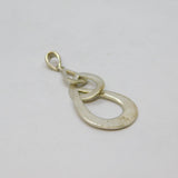Sterling Silver Graduating Cut Out Peardrop Form Pendant Modern c1990s