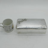 Sterling Silver Mounted Large Bridge Cards Box Antique 1928 Birmingham