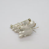 Sterling Silver Charles Reis Brushed Maple Leaf Form Brooch Pin Vintage c1950