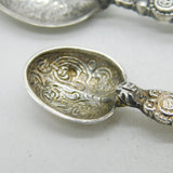 Edward VII Sterling Silver Graduating Coronation Spoons Set Antique London