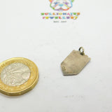Sterling Silver & Enamel 'Exeter' Shield Charm Pendant Vintage c1960