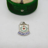 Sterling Silver & Enamel Hampshire Crest Charm Pendant Vintage c1970