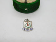 Sterling Silver & Enamel Hampshire Crest Charm Pendant Vintage c1970