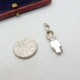Sterling Silver and Coloured Enamel London Beefeater Charm Pendant Vintage c1970