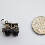 Sterling Silver Fortune Tellers Wagon Charm Pendant Vintage c1970