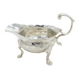 George II Sterling Silver Swan Pattern Sauce Boat Antique 1743 London