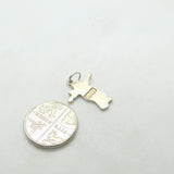 Sterling Silver & Enamel Female Figure Charm Pendant Vintage c1970