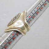 Sterling Silver Studio Style Textured Patterned Ring Vintage c1970 Size K 1/2