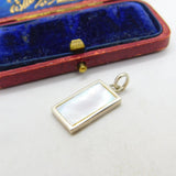 Sterling Silver and Mother of Pearl Charm Pendant Vintage c1970