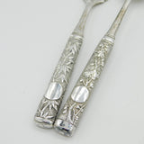 19th Century Chinese Sterling Silver Christening Cutlery Set Antique c1880s