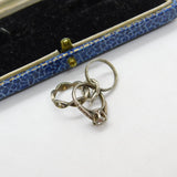 Sterling Silver Trio of Love Rings Charm Pendant Vintage c1970