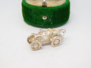Sterling Silver Motor Car Charm Pendant Vintage c1970