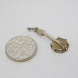 Sterling Silver Banjo Guitar Charm Pendant Vintage c1970