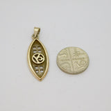Sterling Silver Rennie Macintosh Style Ellipse Pendant Modern c1990s