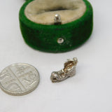 Sterling Silver Old Fashioned Shoe Charm Pendant Vintage c1970