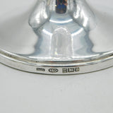 Sterling Silver & Floral Cut Glass Flower Vase Vintage 1985 Birmingham