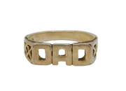 Sterling Silver "DAD" Band Dress Ring Vintage c1970 Size T 1/2