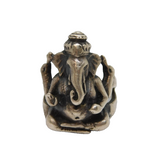 Sterling Silver Ganesha Hindu Interest Chunky Ring Vintage c1970 Size P