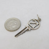 Sterling Silver 21st Birthday Key Charm Pendant Vintage c1970s